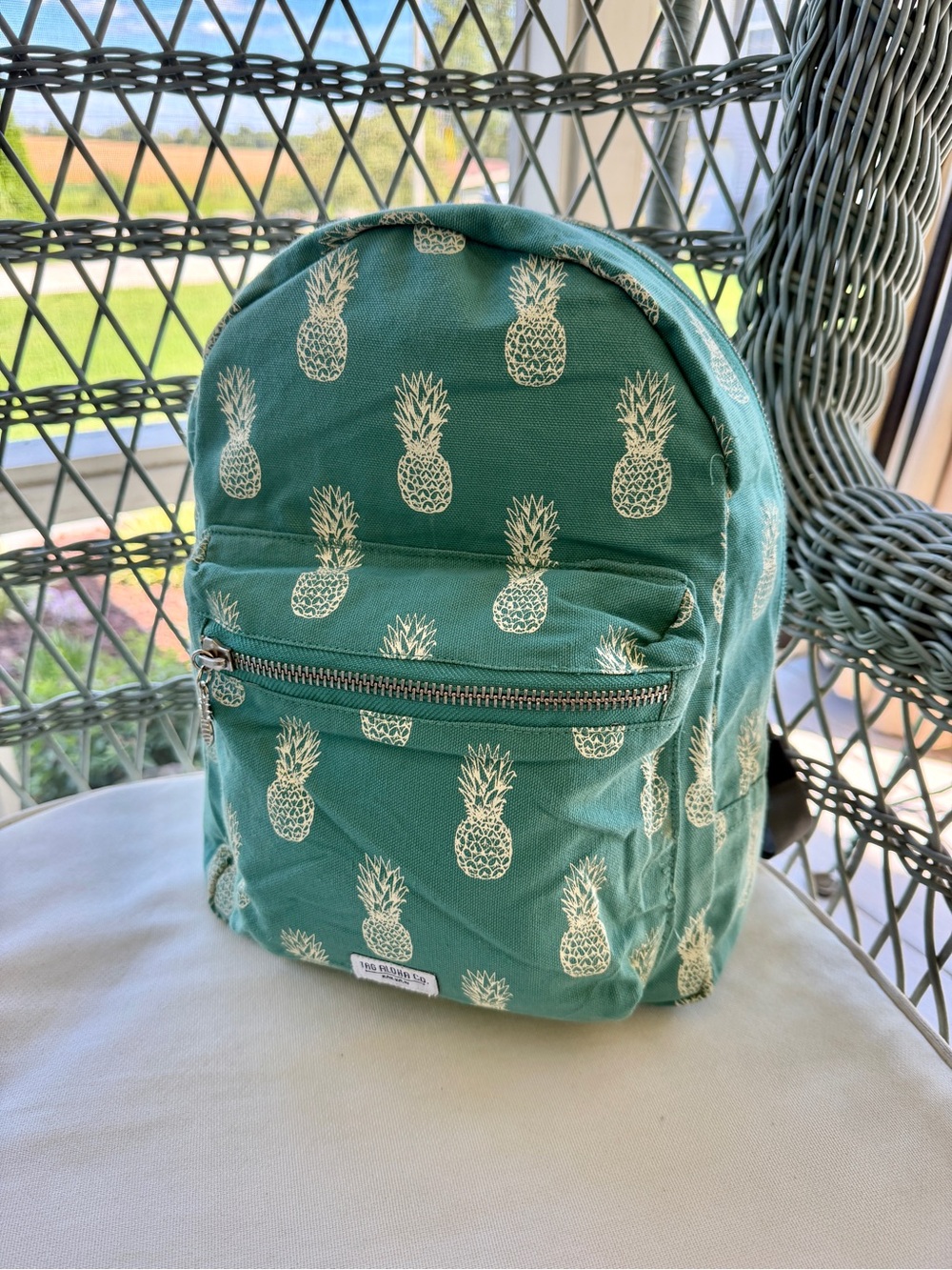 TAG ALOHA CO. KAILUA HAWAII, NWOT,HAWAIIAN CLASSIC BACKPACK IN A PINEAPPLE PRINT